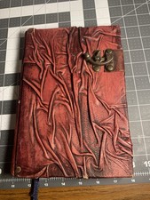 Wrinkled Craft Real Burgundy Leather Journal Diary Notebook Sketchbook W/ Clasp 