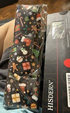 Hisdern Men  s Christmas Tie And Handkerchief Set