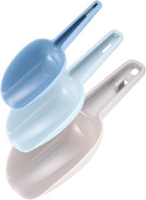 3 Pcs Ice Scoop, Plastic Kitchen Scoops, Small Flour Scoop, Weighing Popcorn Pow