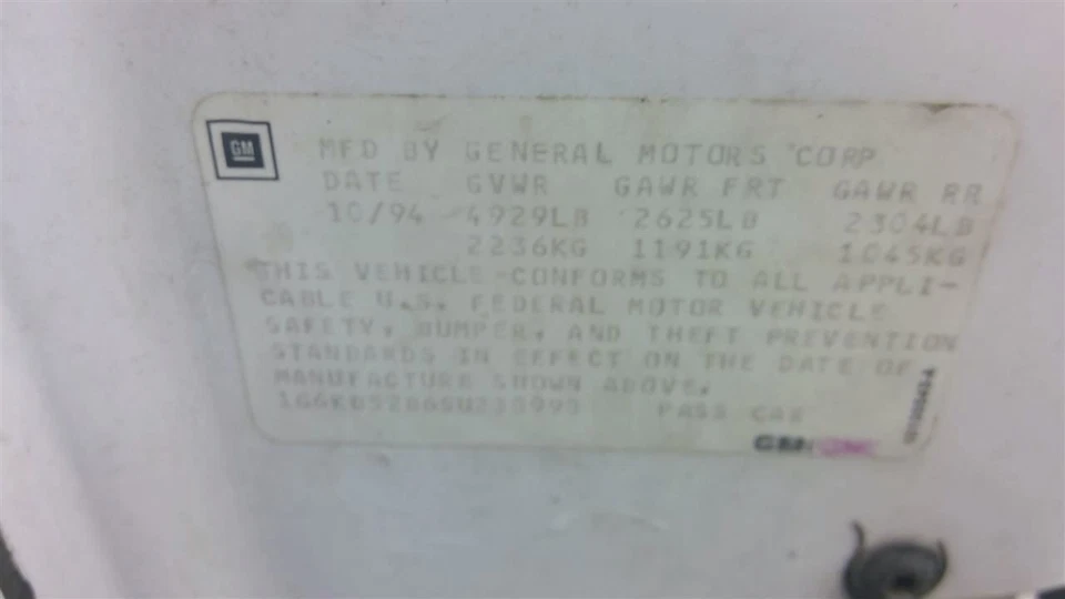 Cadillac Deville 1995 4.9L Automatic Transmission FWD 9597 - Image 4 of 4