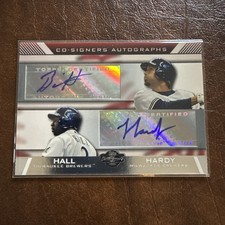 2007 Topps Co-Signers Auto Bill Hall, J.J. Hardy Milwaukee Brewers