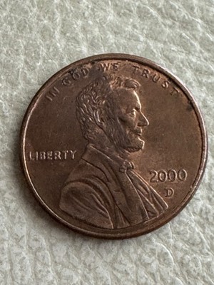 2000 D Close AM US Penny One Cent Circulated Coin 3.1 gram  253