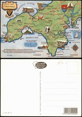 Ansichtskarte  Landkarten Ansichtskarte South West Cornwall 1982