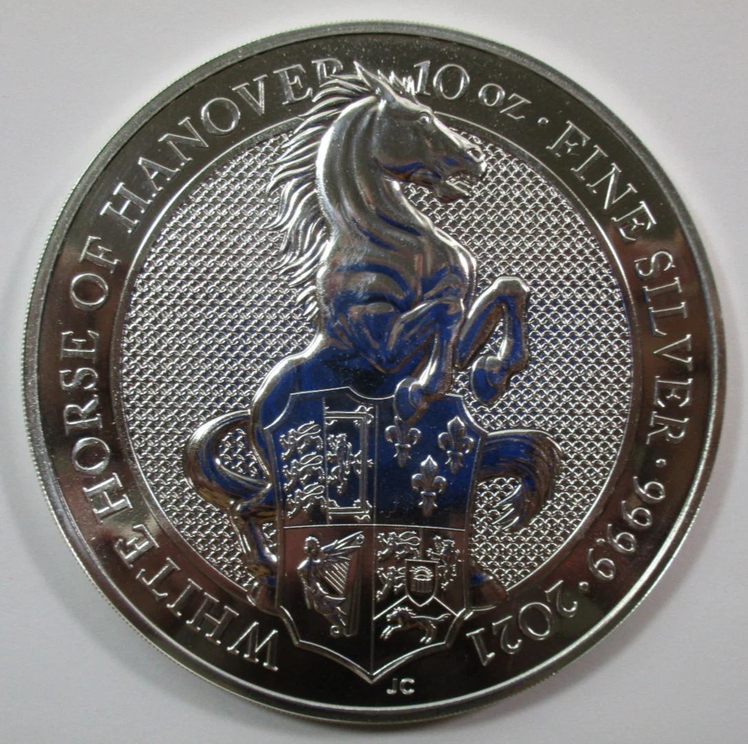 UK Queen's Beast Silver Bullion Coins 10 oz Precious Metal Content