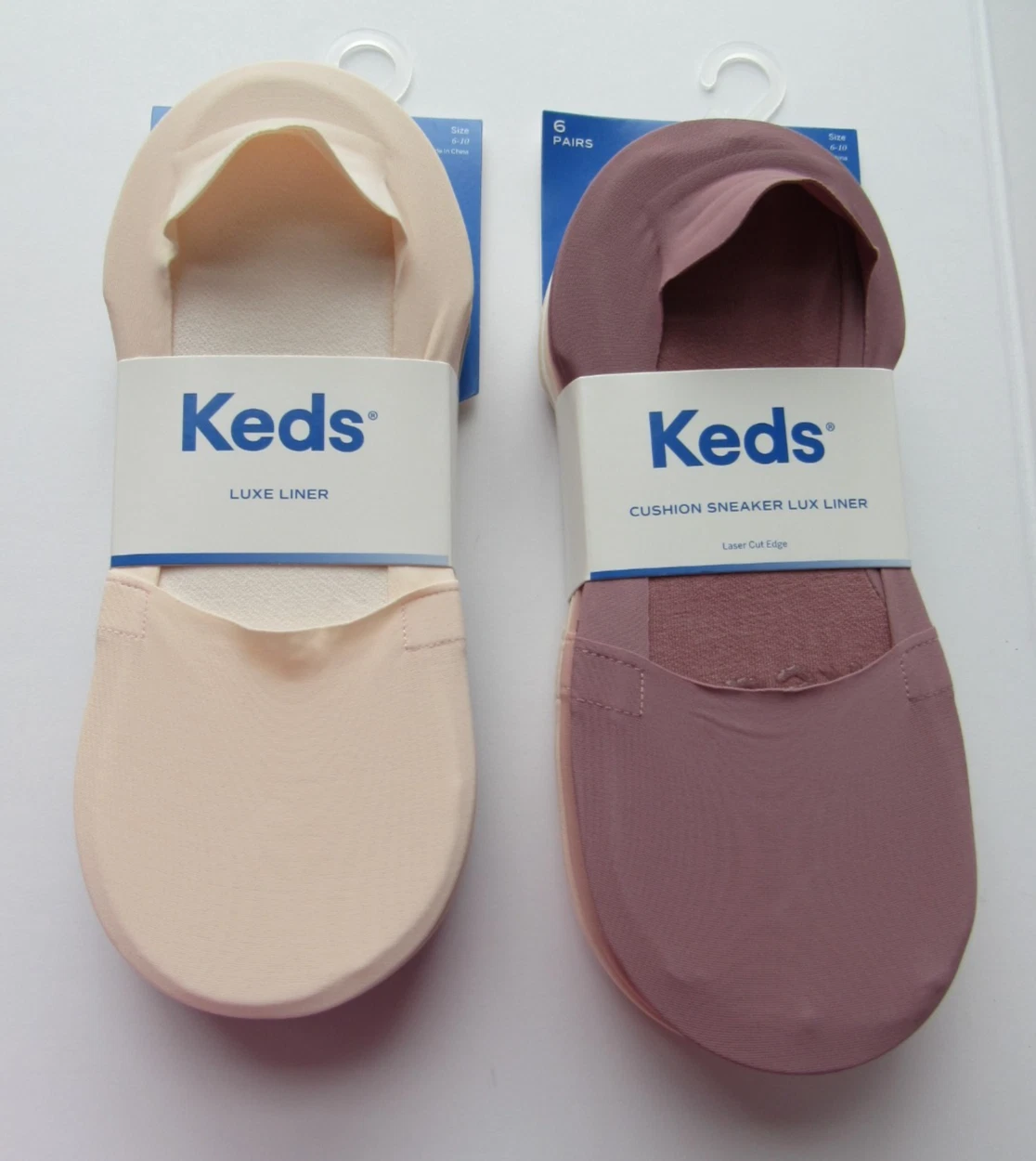 KEDS 6 Pairs LAZER LUXE LINER SOCKS NO SHOW Women's Shoe SIze 6-10 NWT $28