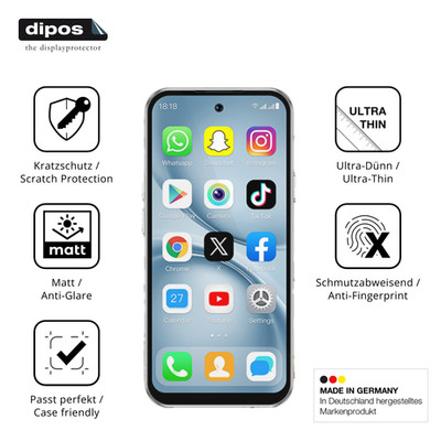 4x Schutzfolie matt für viqee A19PRO Mini-Smartphone Displayschutzfolie Folie