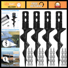 Dock Auger for 2" OD Pipe - Sand  Mud Anchor for PVC/Aluminum Docks, Lake/River