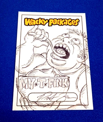 2025 Wacky Packages All New Series 1 "MY-T-FINK" SKETCH by Peter Zies - Image 1 of 2