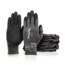 Hyflex 11 2Xl Ergonomic Protective Gloves Gray Black Precision Assembly Gloves