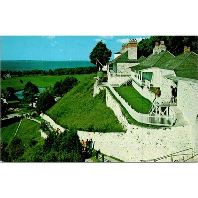 Historic Fort Mackinac Built In 1780 Mackinac Island MI Vintage Postcard SPV25