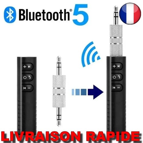 Récepteur Bluetooth 5.3 ORIA – Adaptateur AUX Voiture Jack 3.5 Mm, 2-en-1 Émetteur/Récepteur, Appels Mains-Libres & Charge USB