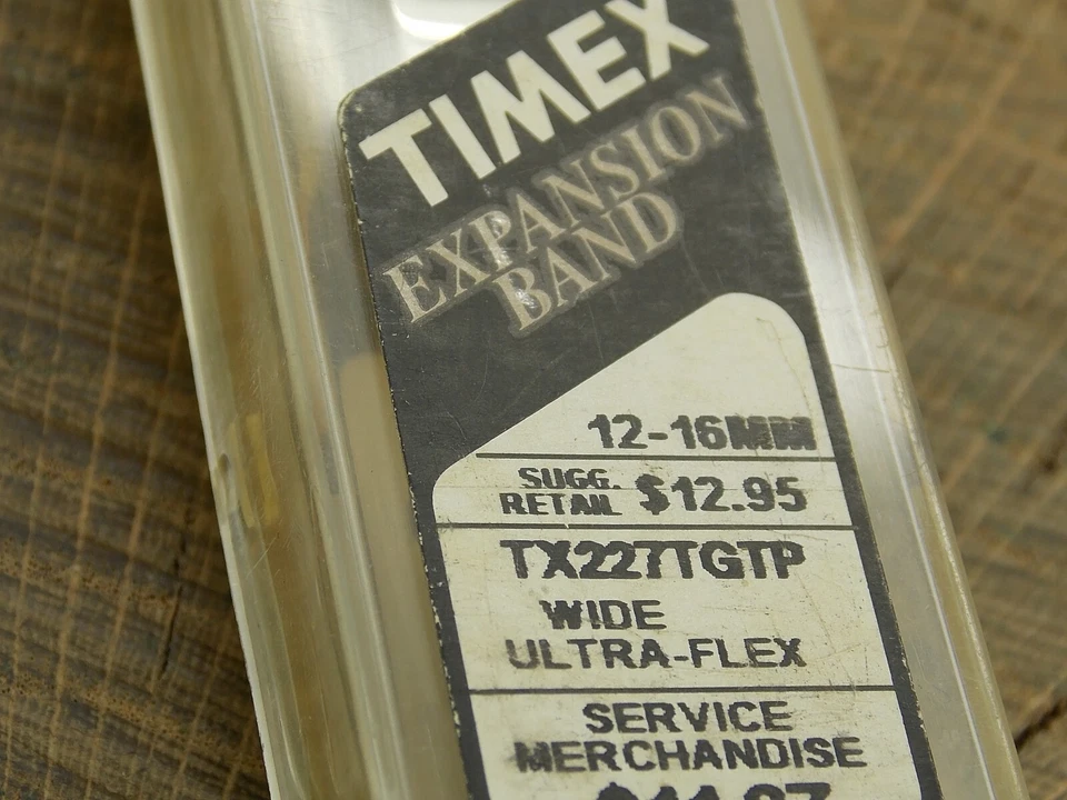 NOS Unused Vintage Expansion 2 Tone Stainless Steel 12mm-16mm Watch Band Timex - Image 4 of 4