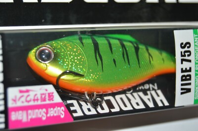 yo zuri duel hardcore 75s sound wave bass vibe 3'' 3/4oz holo hot tiger r1193-hht