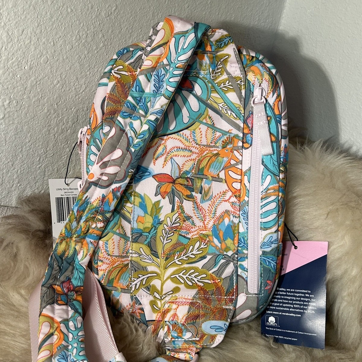 NWT Vera Bradley Utility Sling Backpack - Rain Forest Canopy  display picture 1