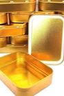10 x Metal Large 2oz / 50g Tobacco Tins with Lids - Plain GOLD