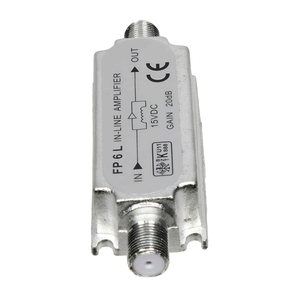 SAT TV Antennenverstärker Signalverstärker 20dB 5-2400MHz 15V F Stecker Buchsen - Bild 3 von 4