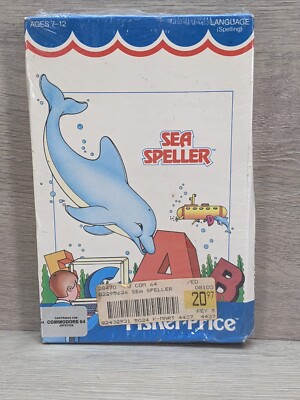 Commodore 64 Game Cartridge Fisher Price Sea Speller Brand NEW SEALED!!