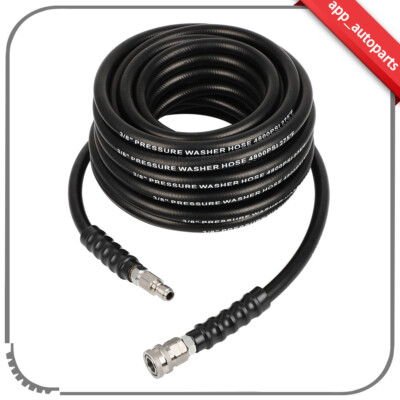 #ad 50FT 3 8quot; Hot Water Pressure Washer Hose Rubber Power Washer Hose 4800 psi $69.84