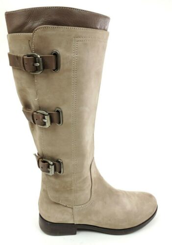 Geox Respira Taupe Leather Knee High Boots Side Zip Size 36 US 6 |