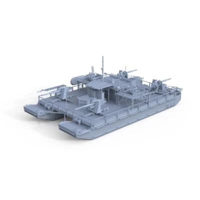 SSMODEL 1/72 Model Kit German Navy SF40 Siebel Air Defense Ferry Full Hull