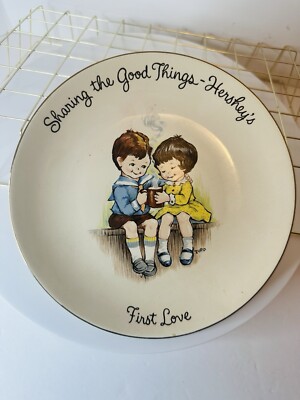 Vintage Hershey's Chocolate Sharing The Good Things First Love Ceramic Plate