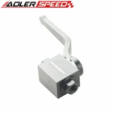 US SHIP Aluminum Brake Fuel Oil Line Lock Shut Off Valve 1/8" NPT Adapter Black