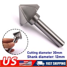 12mm 30mm Dia 90  Straight Shank Chamfer Milling Cutter Countersink Drill Bit US