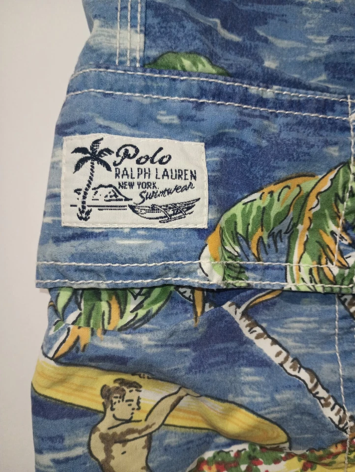 Vintage Polo Ralph Lauren Swimwear Men's XXL Board Shorts Hawaiian Cruiser - Image 4 of 4