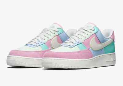 Nike Air Force 1 QS Easter Eggs Pastel Patch AH8462-400 Men's SIZE 9.5 B GRADE