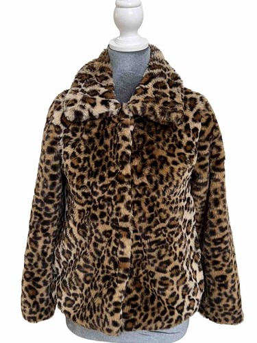 C&C CAPPOTTO GIACCA PELUCHE LEOPARDO PELLICCIA SINTETICA RAGAZZA CALIFORNIA 12 CLASSICO CALDO - Foto 5 di 18