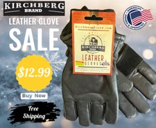 Genuine Leather Gloves with Cuff Winter Warm Insulated