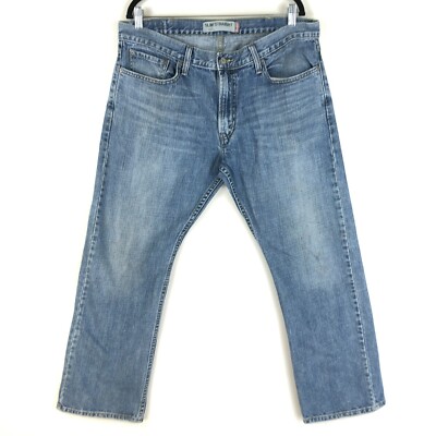 Levis 514 Mens Jeans Size 38X30 Blue Light Washed Slim Straight Denim Jeans 