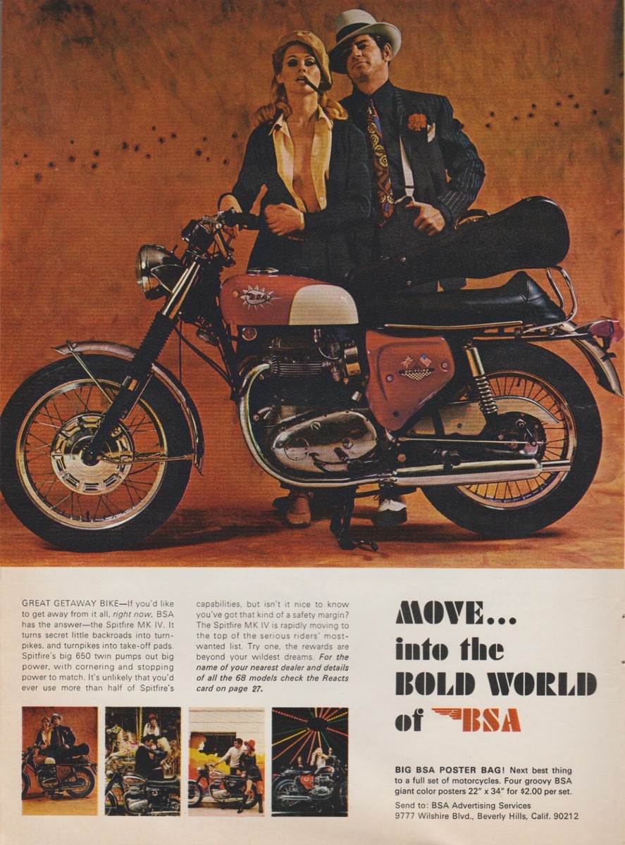 1968 BSA Spitfire MK IV Motorcycle - Bonnie & Clyde Gangsters