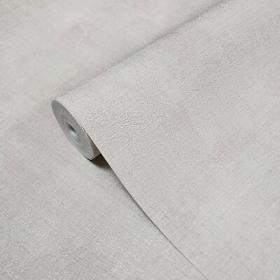 Light Gray off white cream faux sisal grass sackcloth fabric textured wallpaper