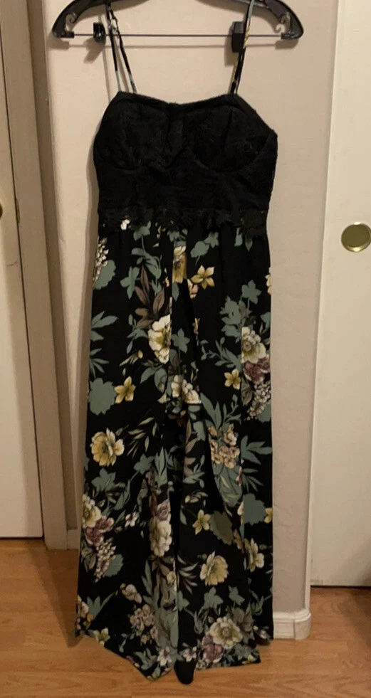 Romper with top long skirt attached