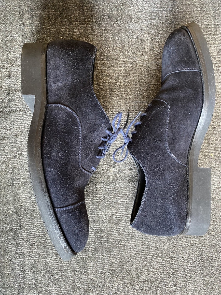J.M. Weston 300 Navy Suede Oxfords Men's Sz 8UK | eBay