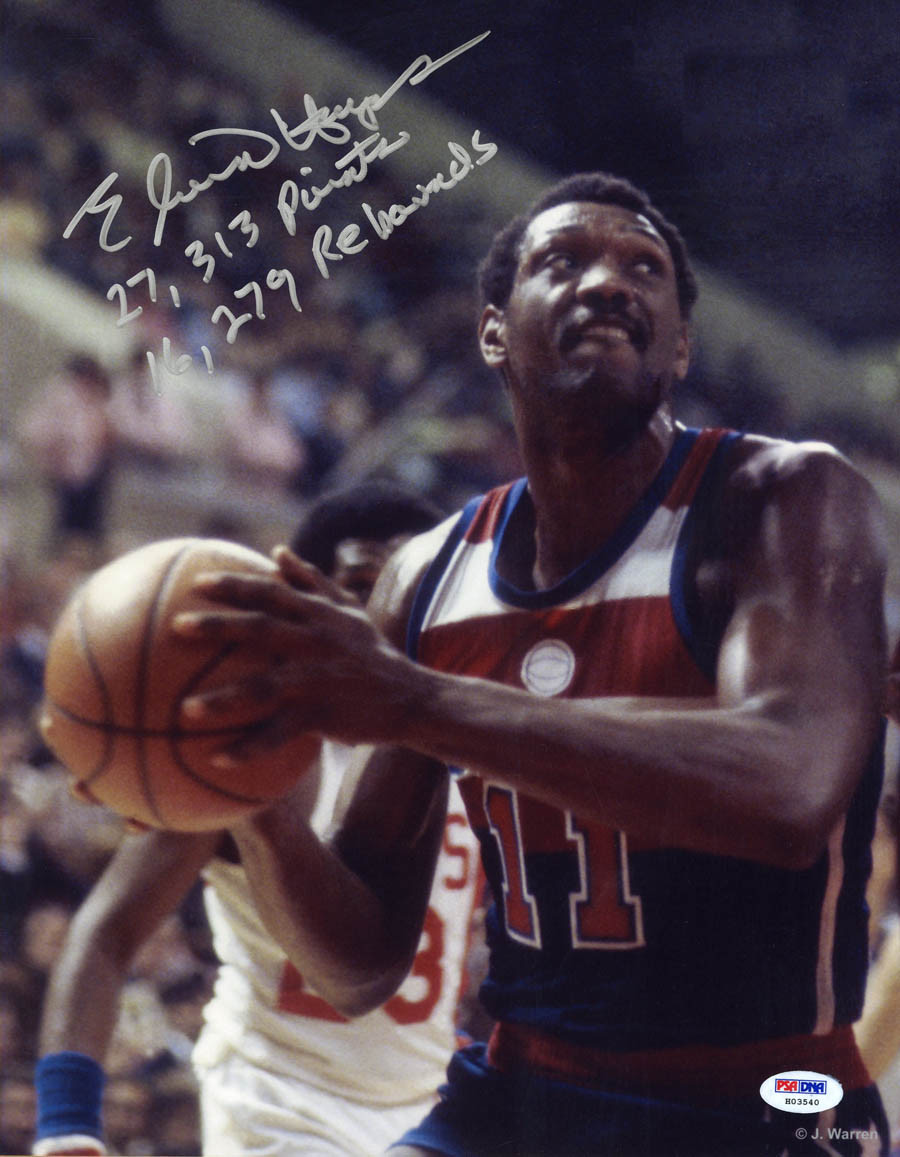Elvin Hayes Autographed Signed Washington Bullets 11x14 Photo + Stats PSA/DNA 