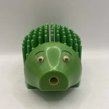 1980s Green Plastic Porcupine Collectable Pencil Holder Vintage Desktop Kartell