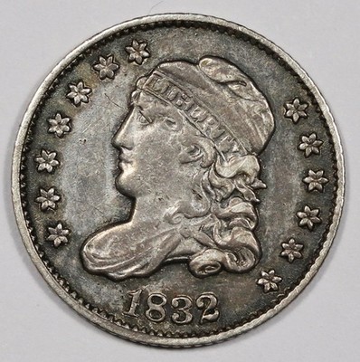 1832 Bust Half Dime.  Natural Uncleaned.  Nice XF.  211754