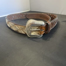 NWT - Nocona Belt Co. Men's Pro Metal Shield Bling, Tan, 38