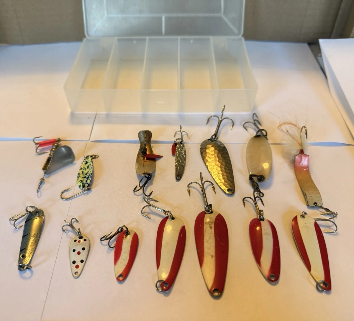 Lot De Leurres Vintage – Cuillères, Spinner, Wonderlure, Mepps, DFT, Nebco