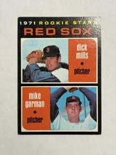 1971 Topps Rookie Stars (Dick Mills / Mike Garman RC #512 Boston Red Sox