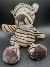 Brown Cream White Striped Floppy Super Soft Bengal Tiger 10"