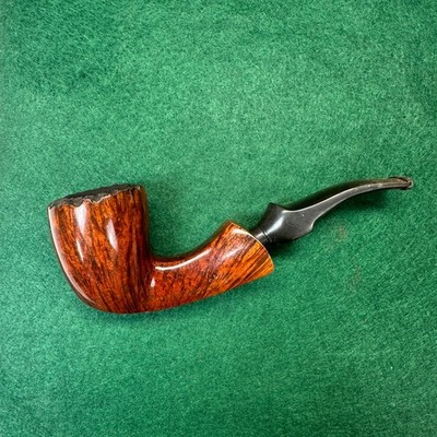 Bari Wiking Pipe Danish Freehand Estate Plateau Rim Straight Grain Briar