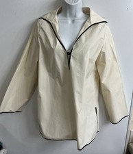 Tory Burch Shirt Cream Poppin Tunic Black Trim Long Sleeve New  ize 8