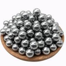 150 X 43 Cal Aluminum Balls for Self-Defense, Reusable 10.922 mm, silver 