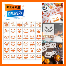Halloween Drawing Stencils 36 Pieces Pumpkin Faces and Spooky Designs for