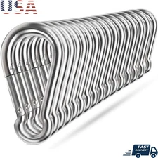 304 Stainless Steel Snap Hooks M5 Spring Clips Heavy Duty 176lbs Load 16pcs New