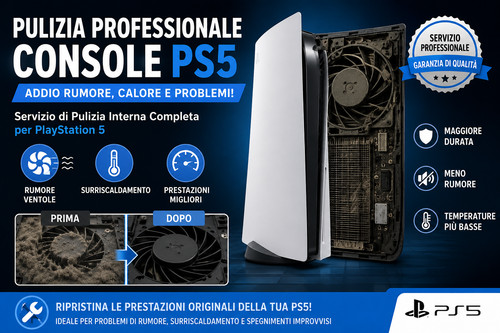 Pulizia Console PS5 Playstation 5 Rumore Ventole Surriscaldamento prezzo ebay