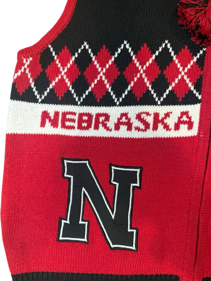 De Colección Belle Point Christmas College Nebraska Cornhuskers argyle suéter chaleco XL Foto 3 de 4